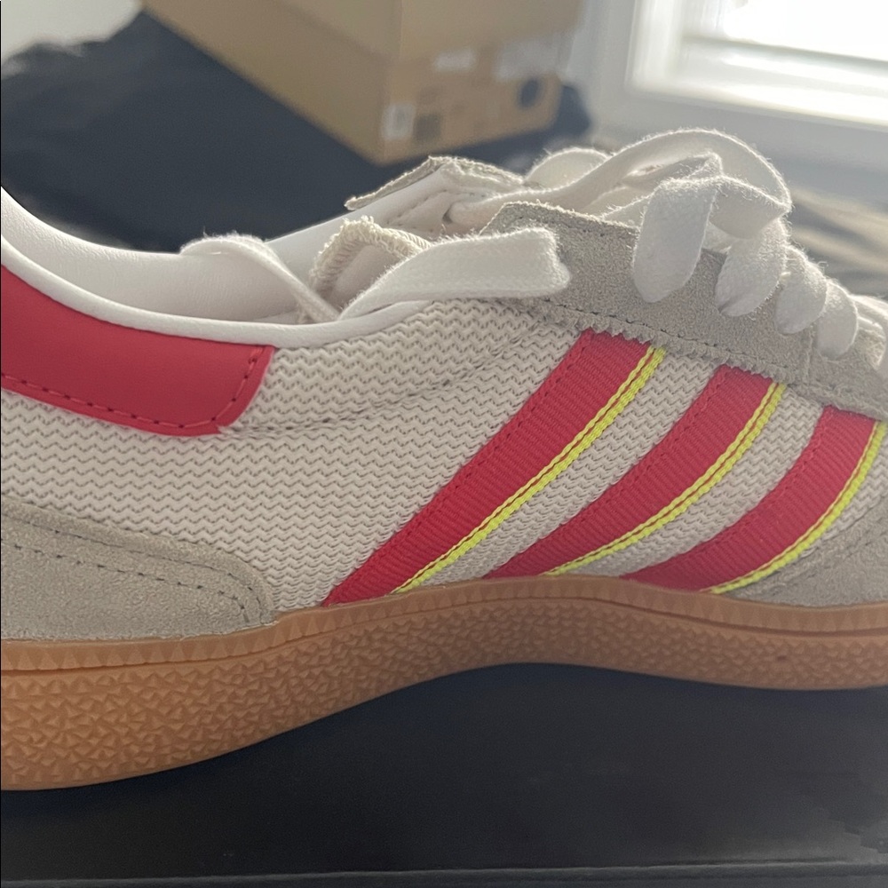 Red and Yellow Striped Sneakers
